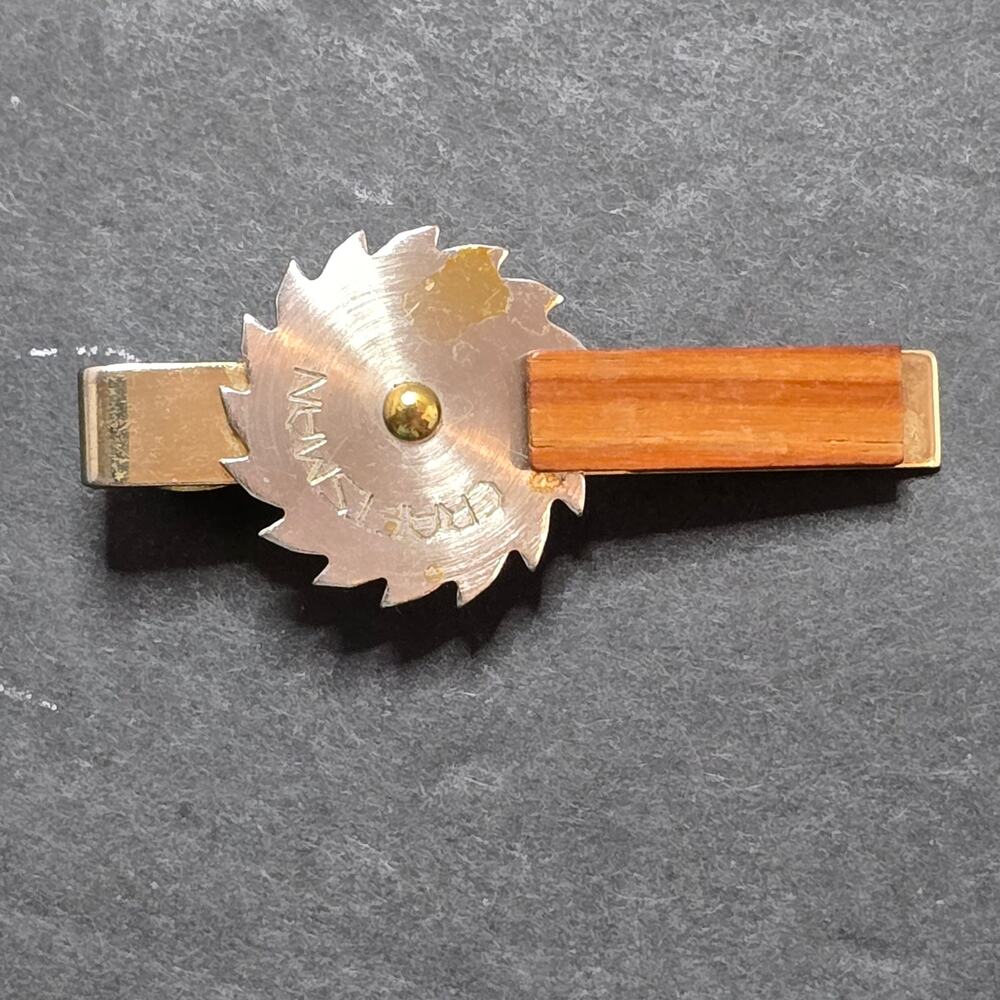 Craftsman Circular Saw Tie Clip Spinning Blade Wood Handle Sears Tool